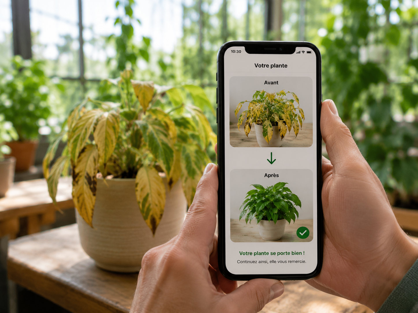 Diagnostic de santé d'une plante par l'IA